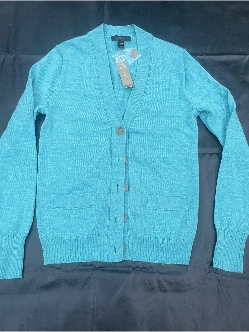 J Crew Women’s Turquoise VNeck Cardigan Sweater Size XXS
